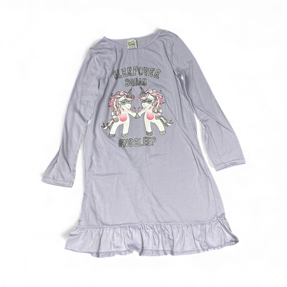 Unicorn Dreams Kids Nightgown - Purple